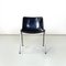 Italian Modern Black Plastic Chairs Modus SM 203 attributed to Borsani for Tecno, 1980s, Set of 8 4