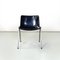 Italian Modern Black Plastic Chairs Modus SM 203 attributed to Borsani for Tecno, 1980s, Set of 8, Image 4