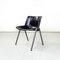 Italian Modern Black Plastic Chairs Modus SM 203 attributed to Borsani for Tecno, 1980s, Set of 8, Image 5