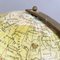Italian Modern Metal Table Globe with Map of the World, 1960s 9