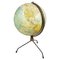 Italian Modern Metal Table Globe with Map of the World, 1960s 1