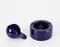 Cobalt Blue Ceramic Ashtray by Angelo Mangiarotti for Brambilla, 1960s 6