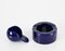 Kobaltblauer Aschenbecher aus Keramik von Angelo Mangiarotti für Brambilla, 1960er 6