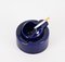 Kobaltblauer Aschenbecher aus Keramik von Angelo Mangiarotti für Brambilla, 1960er 2