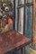 Marcel Saint-Jean, Tavolo da cucina con fiori, Dipinto ad olio su tela, Metà del XX secolo, Con cornice, Immagine 5