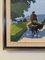 Rider on the Road, 1950s, Oil Painting, Framed 6