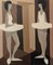 Bailarinas modernistas, años 50, pintura al óleo, enmarcado, Imagen 11