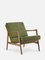 Stefan Lounge Chair in Green Fabric and Dark Wood, 2023 1