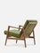 Stefan Lounge Chair in Green Fabric and Dark Wood, 2023 3