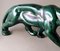 French Art Deco Green Glazed Ceramic Panther in the style of Saint Clement, 1930s 11