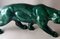 French Art Deco Green Glazed Ceramic Panther in the style of Saint Clement, 1930s 10