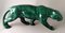 French Art Deco Green Glazed Ceramic Panther in the style of Saint Clement, 1930s, Image 3