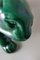 Französischer Art Deco Panther aus grün glasierter Keramik im Stil von Saint Clement, 1930er 14