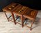 Asian Standing Tables in Marquetry, 1920s, Set of 3 8