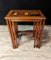 Asian Standing Tables in Marquetry, 1920s, Set of 3 3