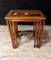 Asian Standing Tables in Marquetry, 1920s, Set of 3, Image 3