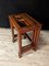 Asian Standing Tables in Marquetry, 1920s, Set of 3 2