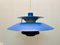 Danish Blue PH5 Hanging Lamp by Poul Henningsen for Louis Poulsen, 1950s 1
