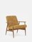 Fox Lounge Chair in Mustard Fabric and Dark Wood, 2023, Image 1