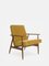 Fox Lounge Chair in Mustard Velvet and Dark Wood, 2023, Image 2
