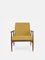 Fox Lounge Chair in Mustard Velvet and Dark Wood, 2023, Image 1