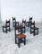 Brutalist Oak Dining Chairs, France, 1960s, Set of 6 28