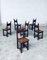 Brutalist Oak Dining Chairs, France, 1960s, Set of 6, Image 28