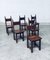 Brutalist Oak Dining Chairs, France, 1960s, Set of 6 35