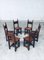 Brutalist Oak Dining Chairs, France, 1960s, Set of 6 24