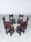 Brutalist Oak Dining Chairs, France, 1960s, Set of 6, Image 24