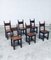 Brutalist Oak Dining Chairs, France, 1960s, Set of 6, Image 1