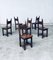 Brutalist Oak Dining Chairs, France, 1960s, Set of 6 27