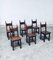 Brutalist Oak Dining Chairs, France, 1960s, Set of 6, Image 23
