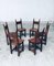 Brutalist Oak Dining Chairs, France, 1960s, Set of 6 25