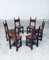 Brutalist Oak Dining Chairs, France, 1960s, Set of 6, Image 25