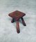 Small Tripod Oak Side Table / Stool, Belgium, 1950s, Image 8