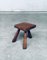 Small Tripod Oak Side Table / Stool, Belgium, 1950s 9