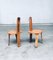 Folk Art Brutalist Saw Back Side Chairs, France, 1960s, Set of 2 27