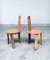 Folk Art Brutalist Saw Back Side Chairs, France, 1960s, Set of 2 28