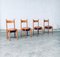 Mid-Century Modern Dining Chairs in the style of Charlotte Perriand, France, 1960s, Set of 4 32