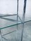 Postmodern Slender Glass & Metal Wall Shelf, 1980s, Image 5