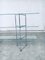 Mensola da parete snella postmoderna in vetro e metallo, anni '80, Immagine 14