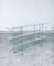 Mensola da parete snella postmoderna in vetro e metallo, anni '80, Immagine 18