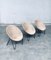 Mid-Century Modern Design Egg Basket Korbstühle, Italien, 1950er, 3er Set 19