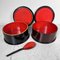 Japanese War Lacquerware Chabitsu Set, 1960s, Set of 4 5