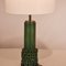 Lámpara de mesa de cerámica verde y latón de Jordi Vilanova, años 70, Imagen 6