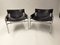 Vintage Dutch Lounge Chairs in Leather and Steel by Walter Antonis for T Spectrum, 1971, Set of 2, Image 1