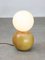 Vintage Italian Wooden and Opaline Table Lamp 1