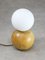 Lampe de Bureau Vintage en Bois et Opaline, Italie 2