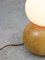 Italienische Vintage Tischlampe aus Holz & Opalglas 4